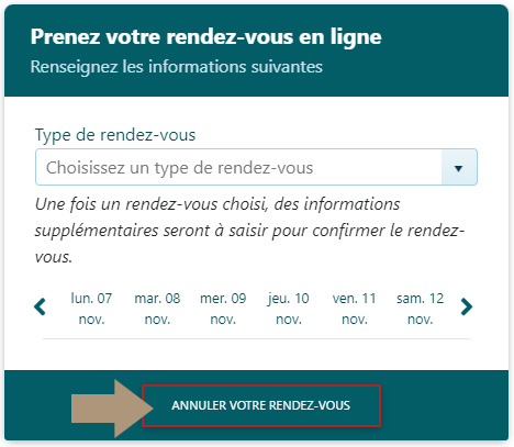 annuler un rdv